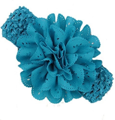 

Pikaboo Crochet Cutwork Flower Head Band(Blue)