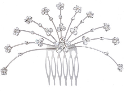 

Super Drool Glitter and Glamour Studded Hair Clip(Silver)