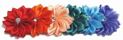 

Pink & Blue India Baby Elastic Embellished with Diamond Pearl Flowers Head Band(Multicolor)