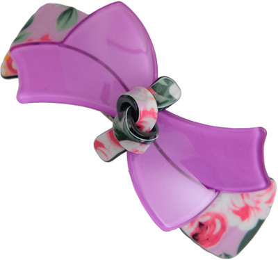 Taj Pearl Designer Hair Clip(Purple)