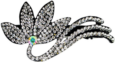 

Glitters Online Silver Colour American Diamond Hair Clip(Silver)
