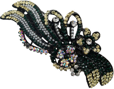 

Taj Pearl Designer Hair Clip(Black)