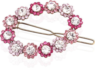 

Sparkle Street Pink Wreath Hair Clip(Silver, Pink)