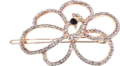 My DT Lifestyle STONE STUDD PEACOCK STYLE METAL Hair Pin(Gold)