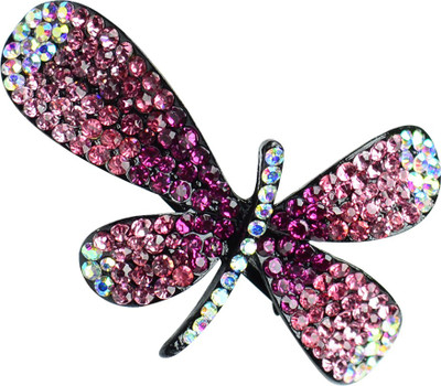 

Glitters Online Pink Colour American Diamond Hair Clip(Pink)
