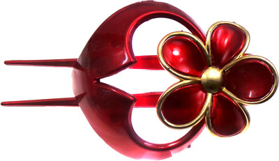Modish Look Bun Collection Hair Clip(Red)