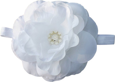 

AkinosKIDS Big flower diamond pearl Soft Baby Head Band(White)