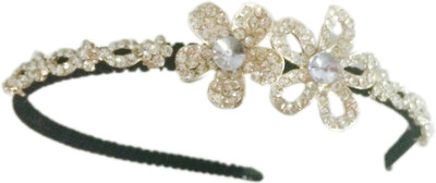 

Loops n knots Crystal Shinny Flowers Hair Band(Gold)