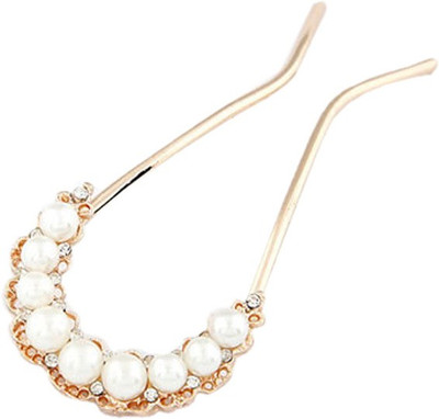 

Young & Forever Gold Tone Princess Hair Pin(Gold, White)