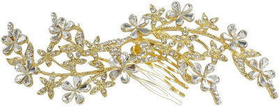 

Muchmore Traditional Design Work Charming Hair Clip For Women & Girls Gift Jewelry Hair Clip(White)