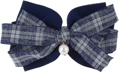 

Fayon Daily Casual Work Blue Printed Bow With Blue Cloth Hair Clip(Blue)