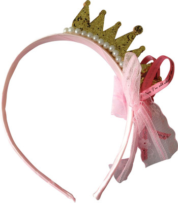 

NeedyBee Yellow Gold Princess Crown Glitter Hair Band(Yellow)