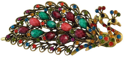

Sarah Double Peacock Face Hair Clip(Multicolor)
