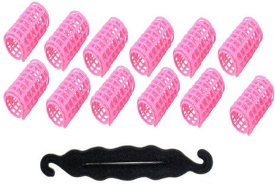 

Out Of Box 12 Pieces Small Net Rolling With Bun Maker Hair Accessory Set(Multicolor)
