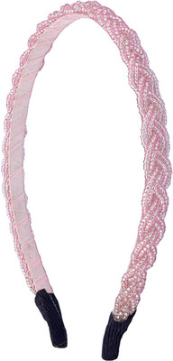 

The Ethnic Wears Metal Alloy, Silk Covered Band, Beeds, Crystal & CZ Stones, etc. Hair Band(Multicolor)