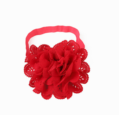 

Pikaboo Cut Work Big Flower Baby Girl Head Band(Red)