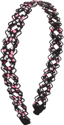 Fayon Contemporary Statement Heart Print Hair Band(Pink)