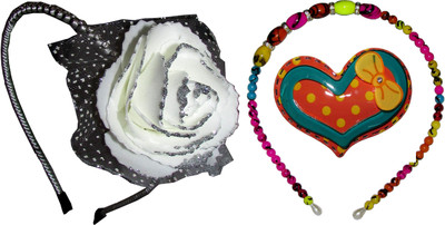 

GD White & Multi Color Hairband with Tic-Tac Hair Accessory Set(Multicolor, White)