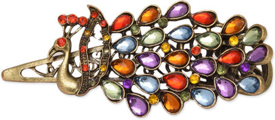 

Crunchy Fashion Contemporary Peacock Hair Clip(Gold)