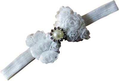 

AkinosKIDS Floral Diamond Pearl soft Head Band(White)
