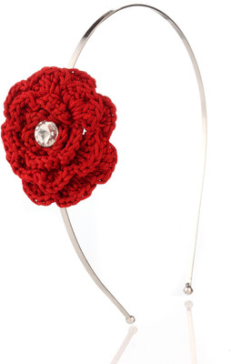

Trinketbag My Knitted Rose Hair Band(Red, Silver)
