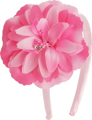

Super Drool Embellished Pink Flower Hair Band(Pink)