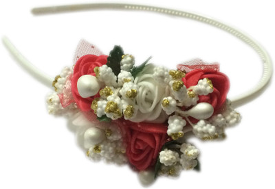 

Loops n knots White & Red Hair Band(Red, White)