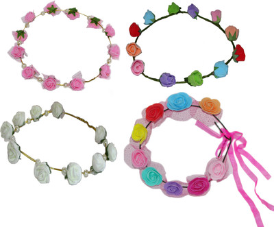 

Sanskruti Floral Tiara Hair Accessory Set(Multicolor)