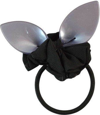 

Sarah Plain Black Fabric Hair Rubber Band for Women Rubber Band(Black)