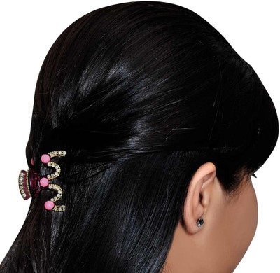 

Maayra Fantastic Designer Hair Claw(Pink, Gold)