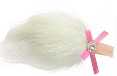 

AkinosKIDS Pretty diamond embellished flower and feathers Head Band(White)