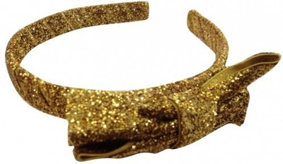 

NeedyBee Glitter Bow Hair Band(Gold)
