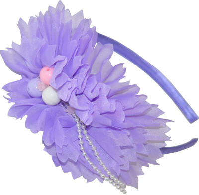 

DREAMSS Enterprise kids Chiffon Flower Beads Embellished Head Band Hair Band(Purple)