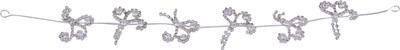 

Pink Rose Floral Charm Bridal Hair Chain(White)