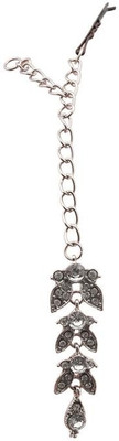

Crunchy Fashion Contemporary Leaves Tika Hair Chain(Silver)