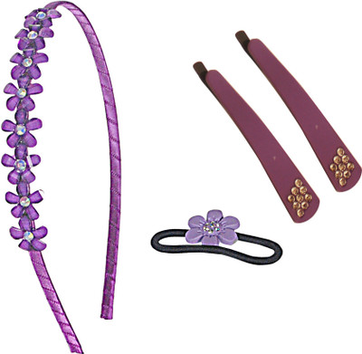 

Sagunya Casual Combo Hair Accessory Set(Purple)