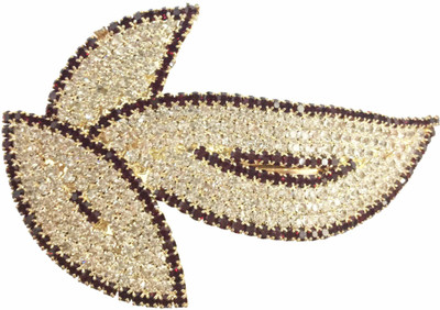 

AccessHer Designer studded back clip hair accessories for Women Hair Clip(Maroon)