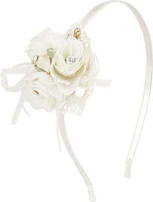 

Fayon Daily Casual Work Cream Floral Hair Band(White)