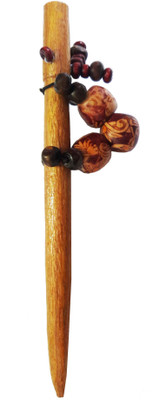 

CraftEra Wooden Stick Hair Pin(Brown)