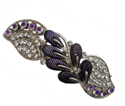

Taj Pearl Designer Hair Clip(Silver)
