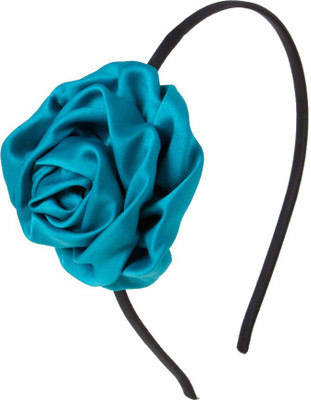 

Pikaboo Newborn Baby Girl Rolled Up Rose - Teal Hair Band(Multicolor)