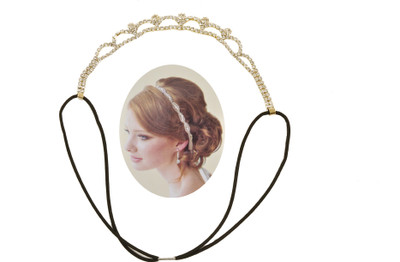 

Itz About U FLEXI STRECHABLE CZ Head Band(Gold, White)