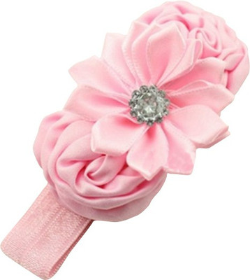AkinosKIDS Satin Flower Diamond Pearl Head Band(Pink)
