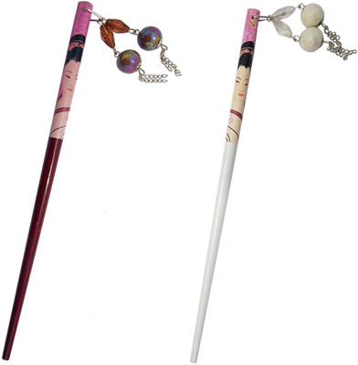 

CraftEra Wooden Stick Hair Pin(Multicolor)