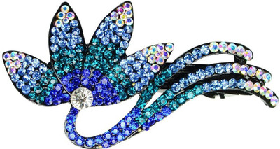 

Glitters Online Blue Colour American Diamond Hair Clip(Blue)