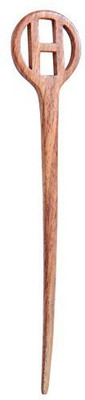 

Marycrafts Wooden Alphabet H Hair Pin, Hair Stick, Hair Fork, Hair Accessory Handmade Light Shade 6.1" Hair Pin(Multicolor)