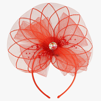 

Pink Rose Charm Hair Band(Red)