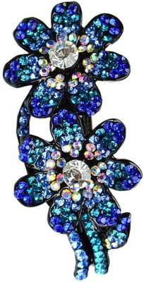 

Glitters Online Blue Colour American Diamond Hair Clip(Blue)