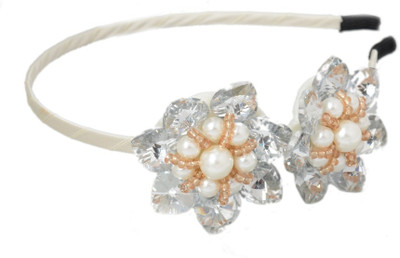 

Shopaholic Fashion Hand Made Double Flower Crystal Hair Band(White)