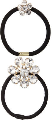 

20 Dresses Big On Flowers Rubber Band(Black)